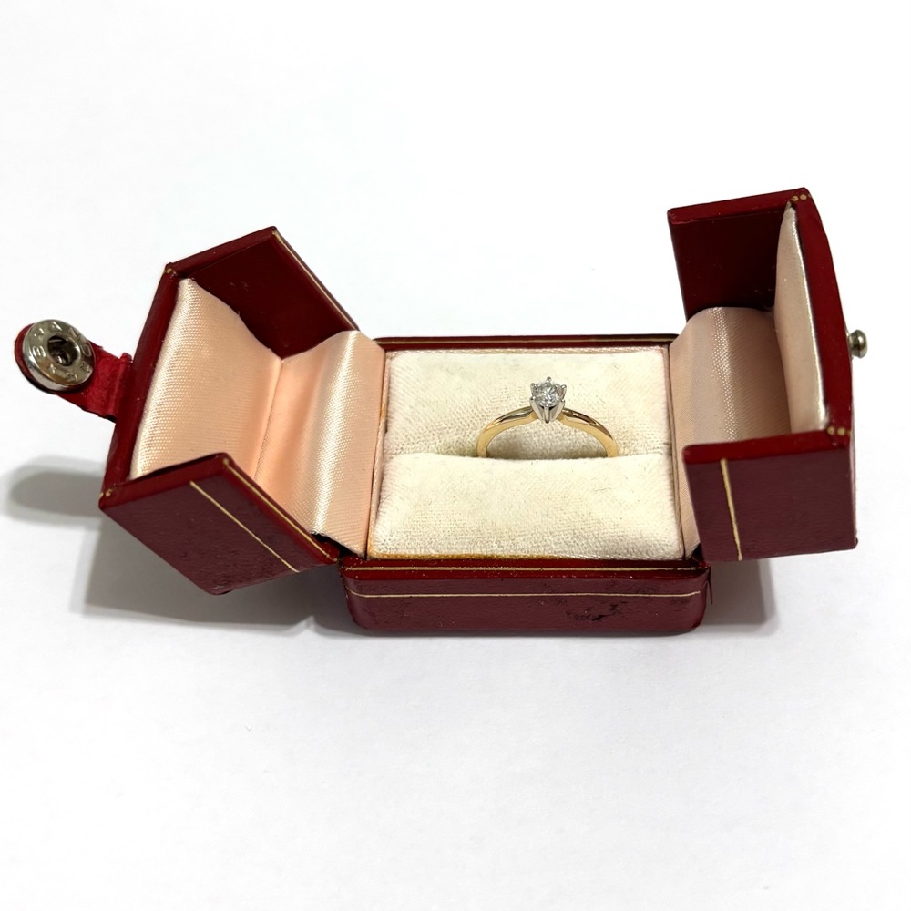 .31ct Vintage Round Cut Diamond Solitaire Engagement Ring 14k Yellow Gold Size 7